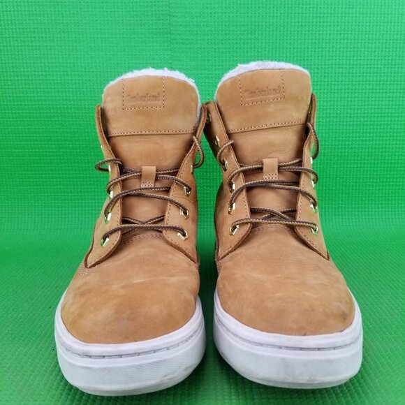 ✅Timberland LONDYN 6-inch Women's 8.5 Wheat Nubuck Faux Fur Lined Sneakers/Boots - Picture 5 of 10